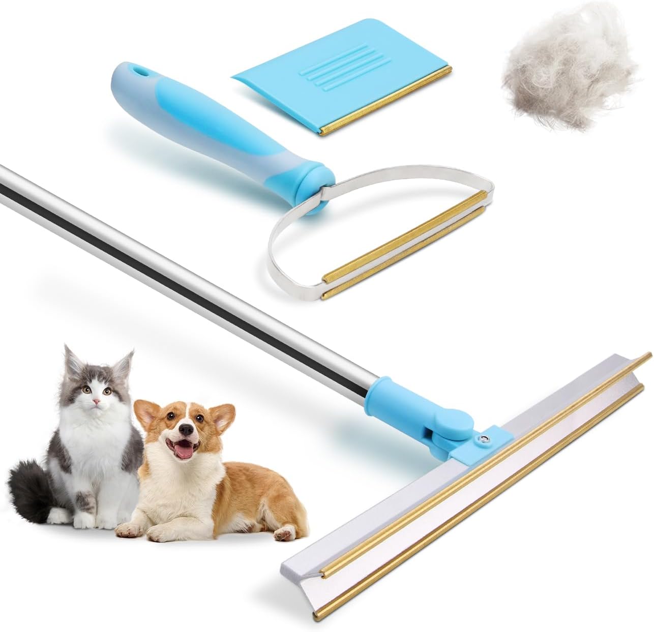 MiYee Carpet Rake 3Pcs Pet Hair Remover Set Pet Hair