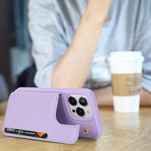 Miniatura 9 de Funda para iPhone 14 Pro con tarjetero de crédito, caja fuerte para iPhone 14 Pro, funda de cuero para mujer, compatible con mag Safe Wallet