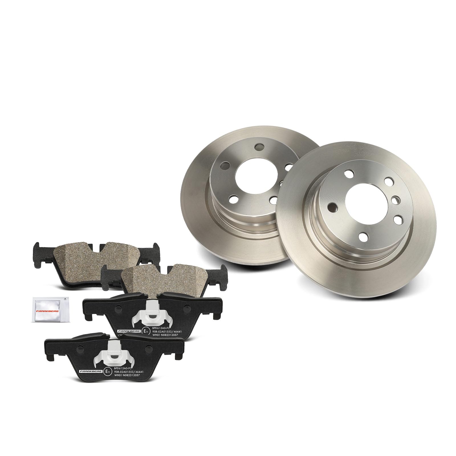 Frankberg Bremsensatz inkl. 2x Bremsscheiben + 4x Bremsbeläge Hinten Kompatibel mit 1er F20 2 Cabriolet F23 1er F21 2 Coupe F22 F87 Replace# 34216850569, 34216873093