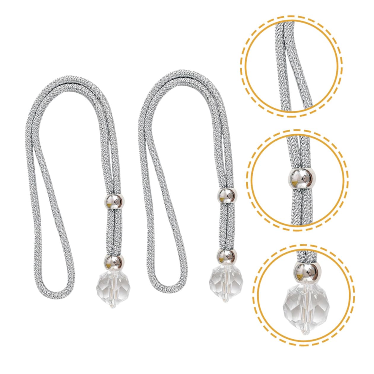 VOSAREA 6pièces Rideaux Forme De Eau Accessoires Universels pour Maison Fixation Réglable pour Décoration Intérieure