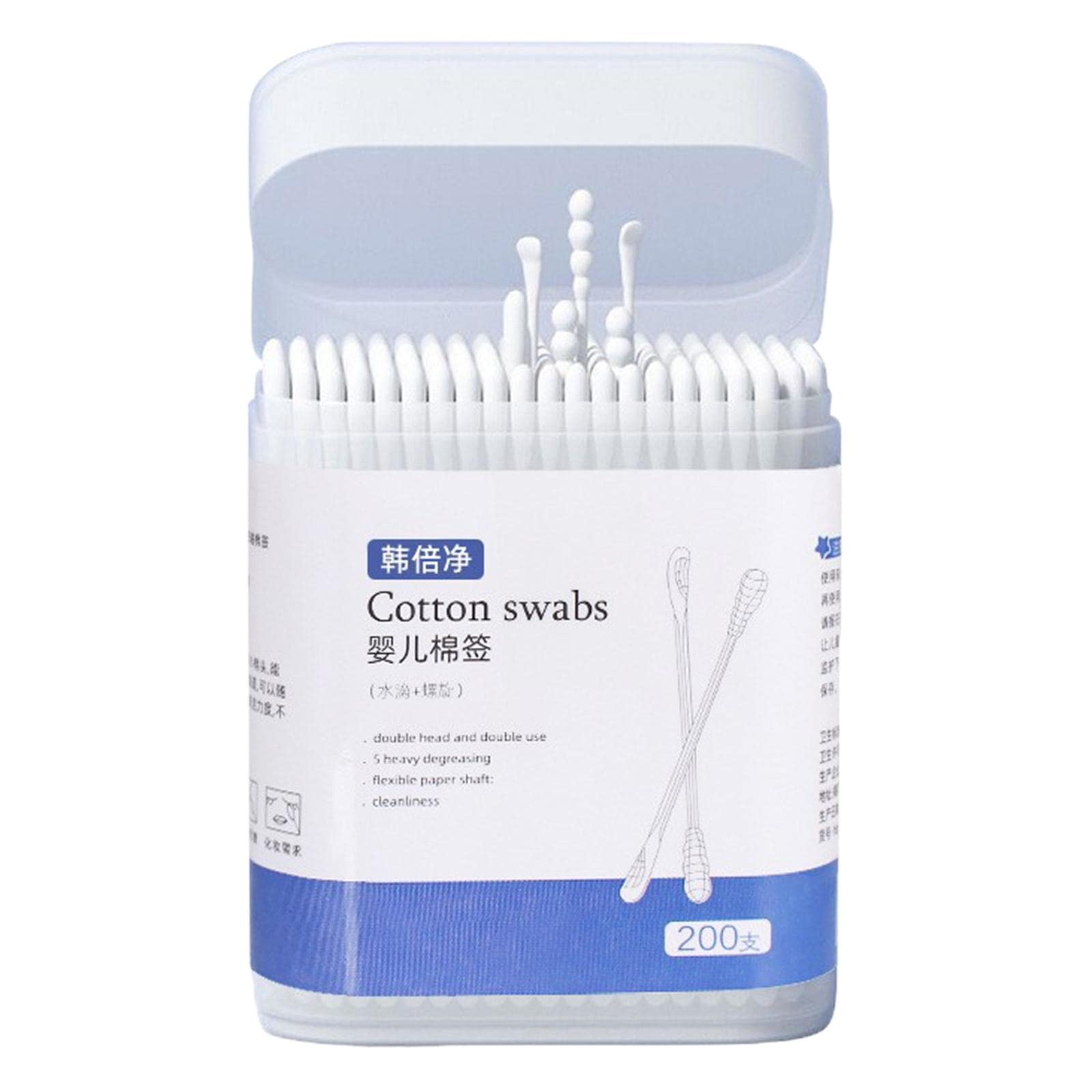 T.O.G. 200 Pieces Baby Swabs Eyelash Extension Tools Paper Sticks Cotton Buds Tip