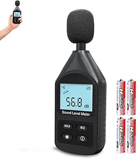 Decibel Meter,High Accuracy Sound Decibel Meter Level Reader 30-130dBA Range,Backlight LCD Display,MAX/MIN Data Hold Digital Sound Meter,Decibel On for Home, School and Workplace Noise Reader