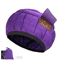 Vista 8 de Gorro térmico de acondicionamiento profundo, sin cordón, 100% algodón natural, semillas de linaza, tratamiento interior de microondas, tapa caliente