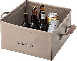 Cubo de agua plegable, cubo de agua cuadrado de 13 L, accesorios de de gran capacidad, suministros de camping para actividades al aire libre, uso diario