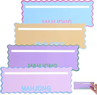 4 Pc Mahjong Line Finder Card Guide Colorful Line Reader Card for Beginner | Beginner Mahjong Rules Reader Helper, Mah Jongg Card Strategy Tool, Travel Parties Game Nights, Rules Accessories, Gifts