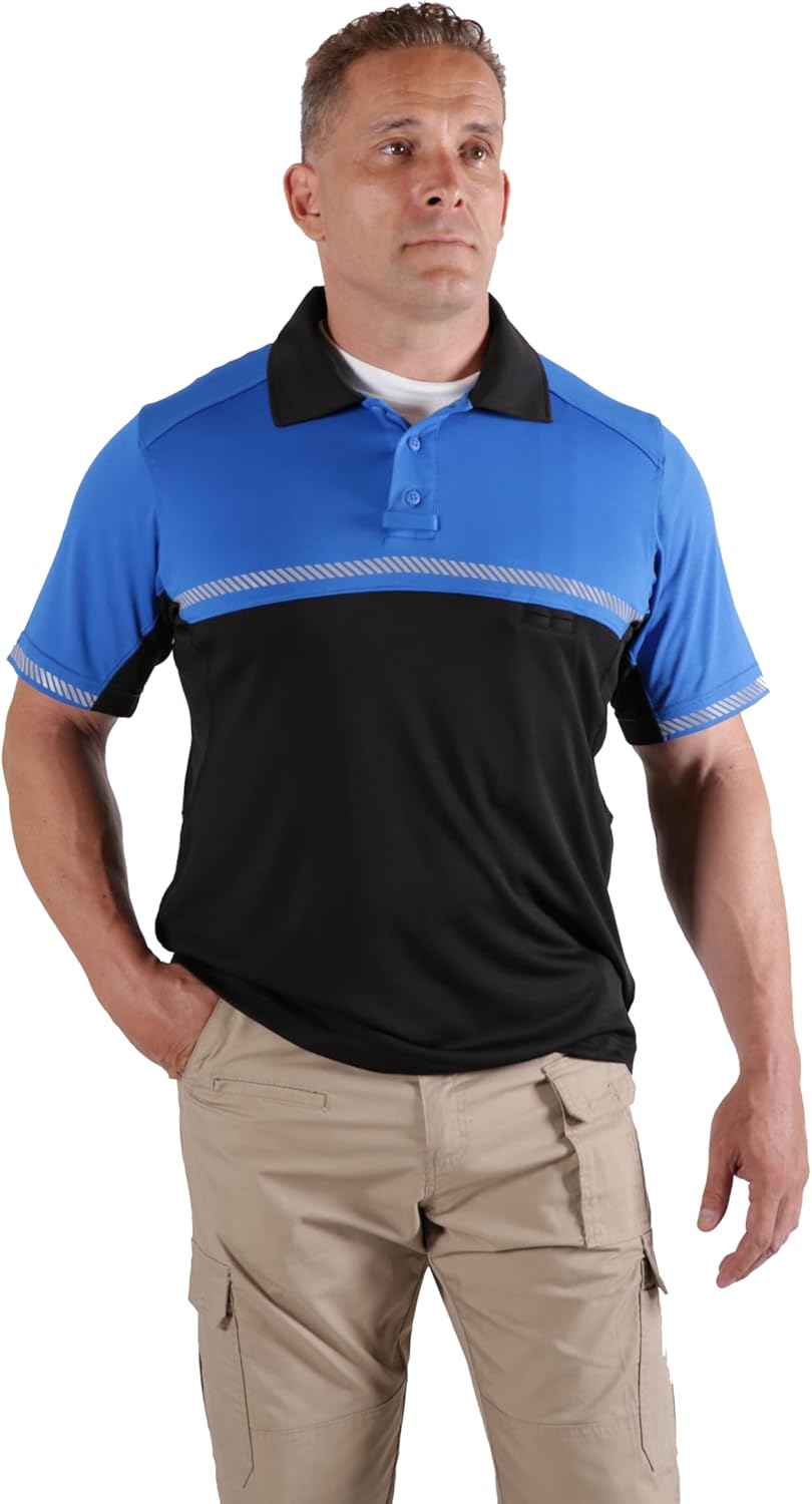 RYNO GEAR 100% Polyester Jersey Knit Two Tone Bike Patrol Polo Shirts - Image 4