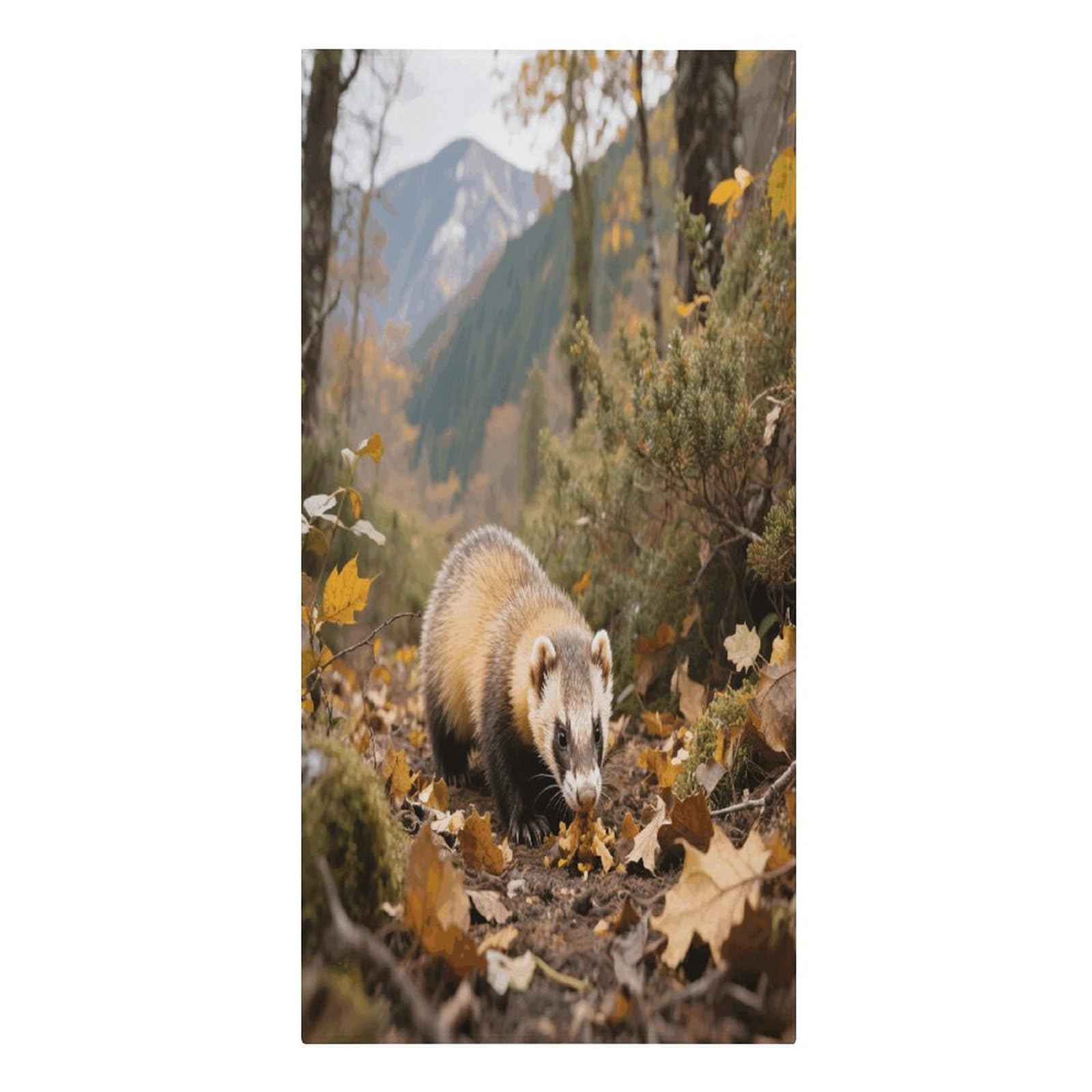 VstaDank Ferret - Badger Beach Towel Vacation Essentials Sand Free Soft Quick Dry Swim Towels 61"x30" Modern Extra Large Towels Lightweight Microfiber Beach Towel for Swimming Pool