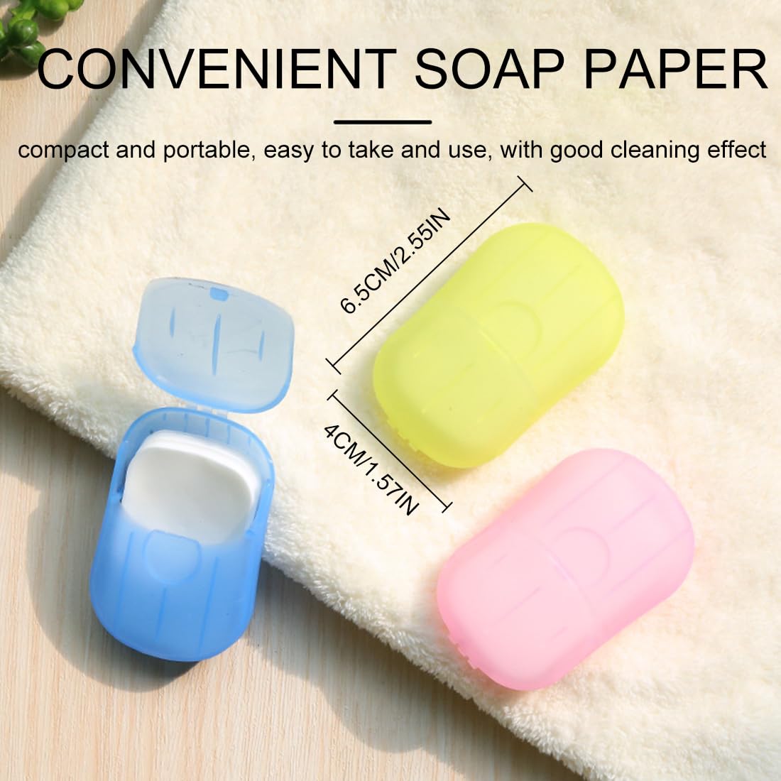 Feuilles de Savon en Papier jetables désinfectantes antibactériennes 5 PCS pour Voyages Camping