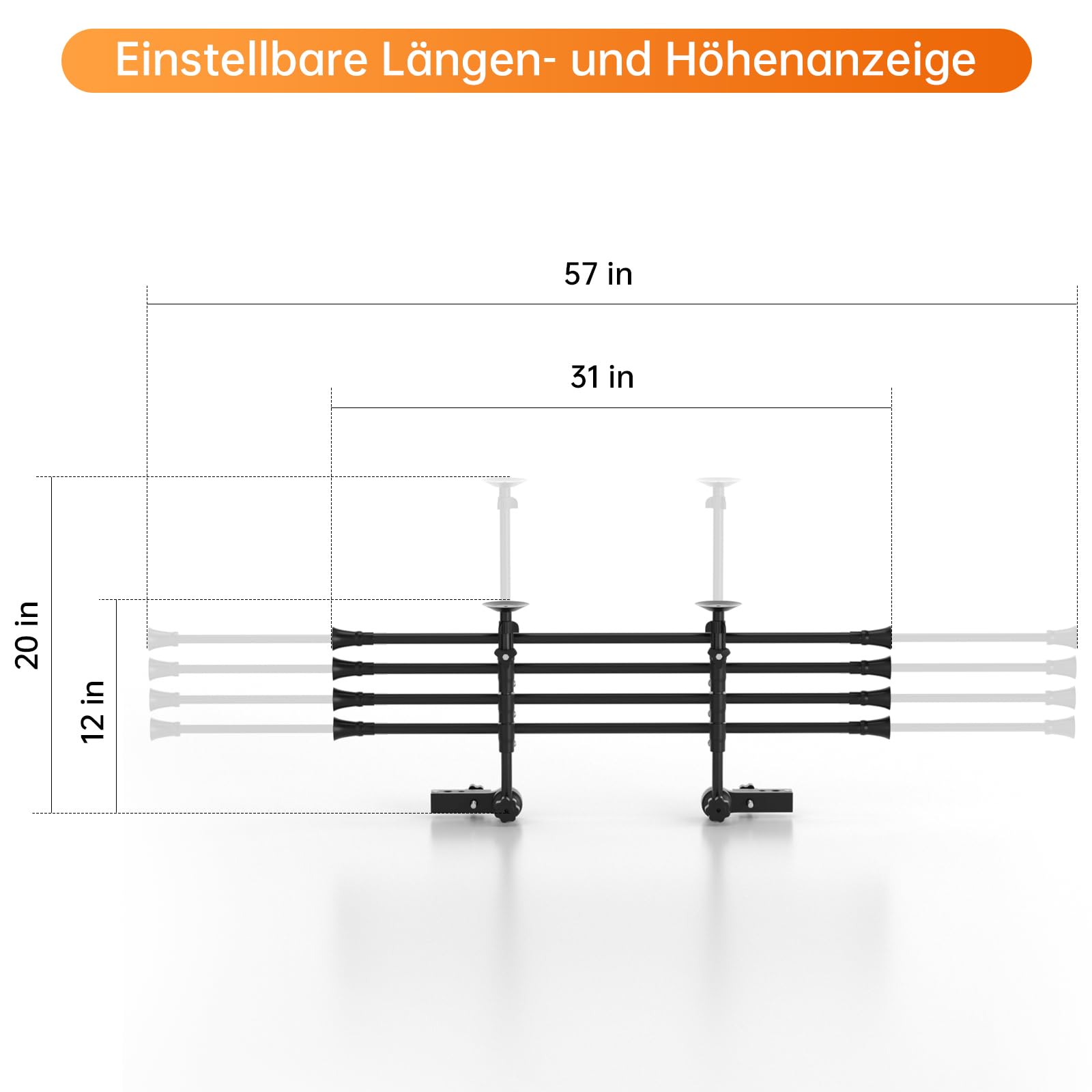 Hundegitter Auto Schutzgitter Trenngitter, Autogitter Kofferraum für Hunde 32-55CM * 80-145CM, Kofferraumgitter Hund, Kofferraum Gitter Universal,Keine erneute Montage erforderlich