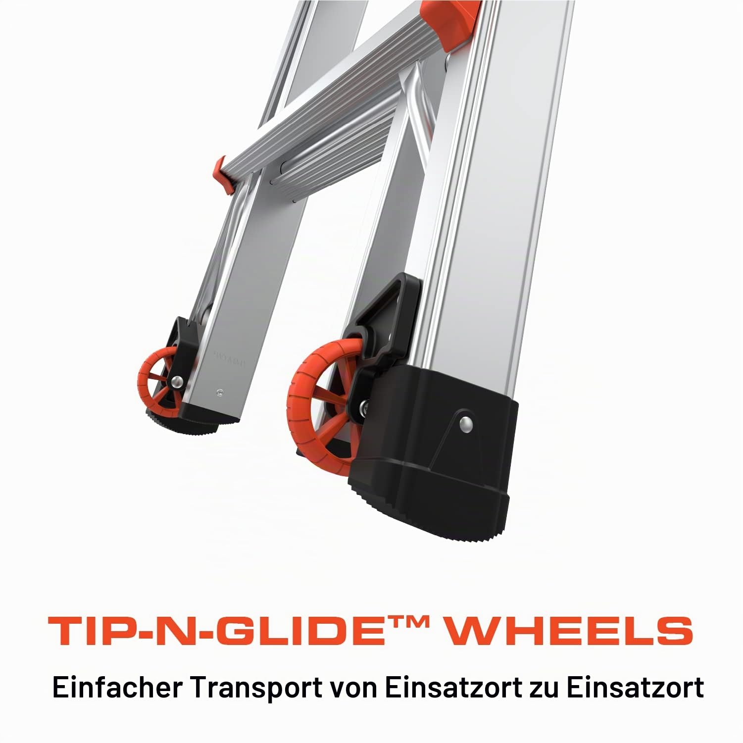 Little Giant Leitern, Velocity mit Rädern, M26, 7,9 m, Multi-Positionsleiter, Aluminium, Typ 1A, 136 kg Tragfähigkeit, (15426-001)