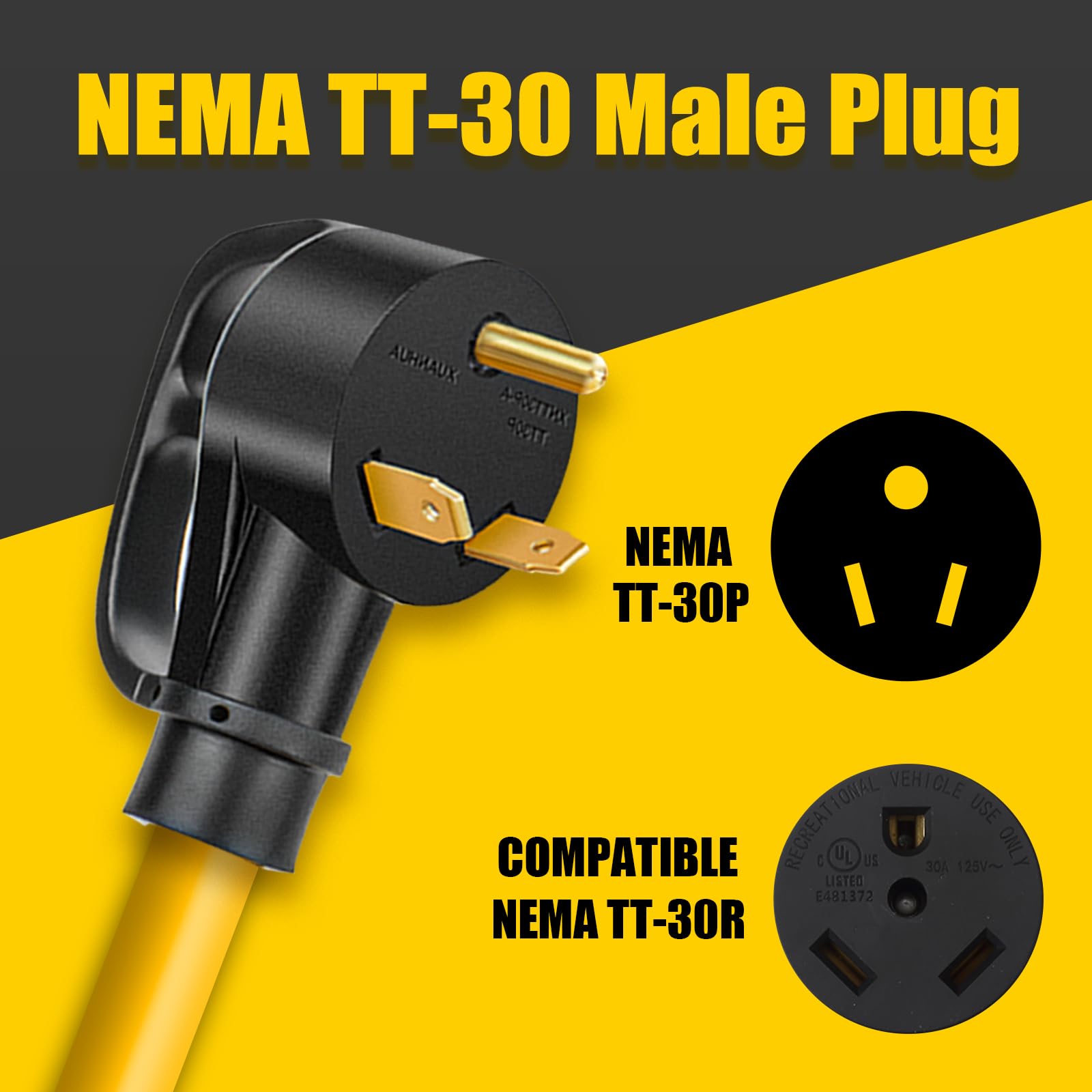 Amazon.com: NEMA TT-30P to 4X 5-20R/5-15R&TT-30R Generator Adapter