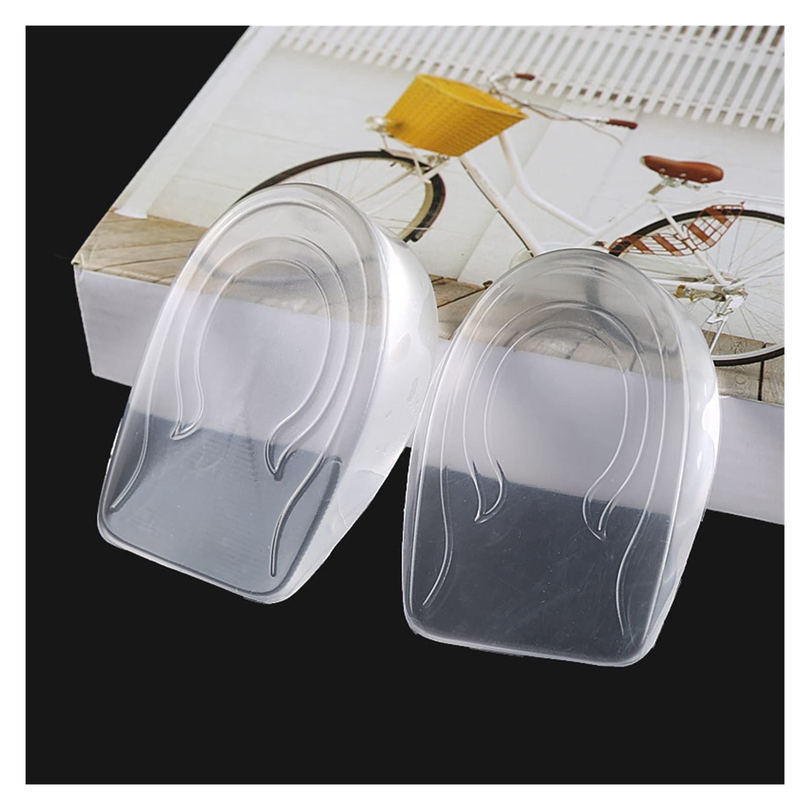 3 Pares/6 uds Plantilla de Aumento de Altura de Silicona Insertos de elevación de talón Zapato cojín elástico Unisex (Size : S Height 3cm)