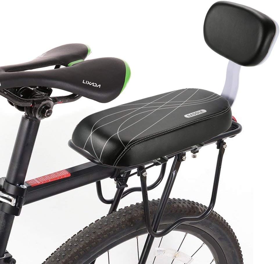 Lixada Bicycle Rear Seat installed on a bike rack
