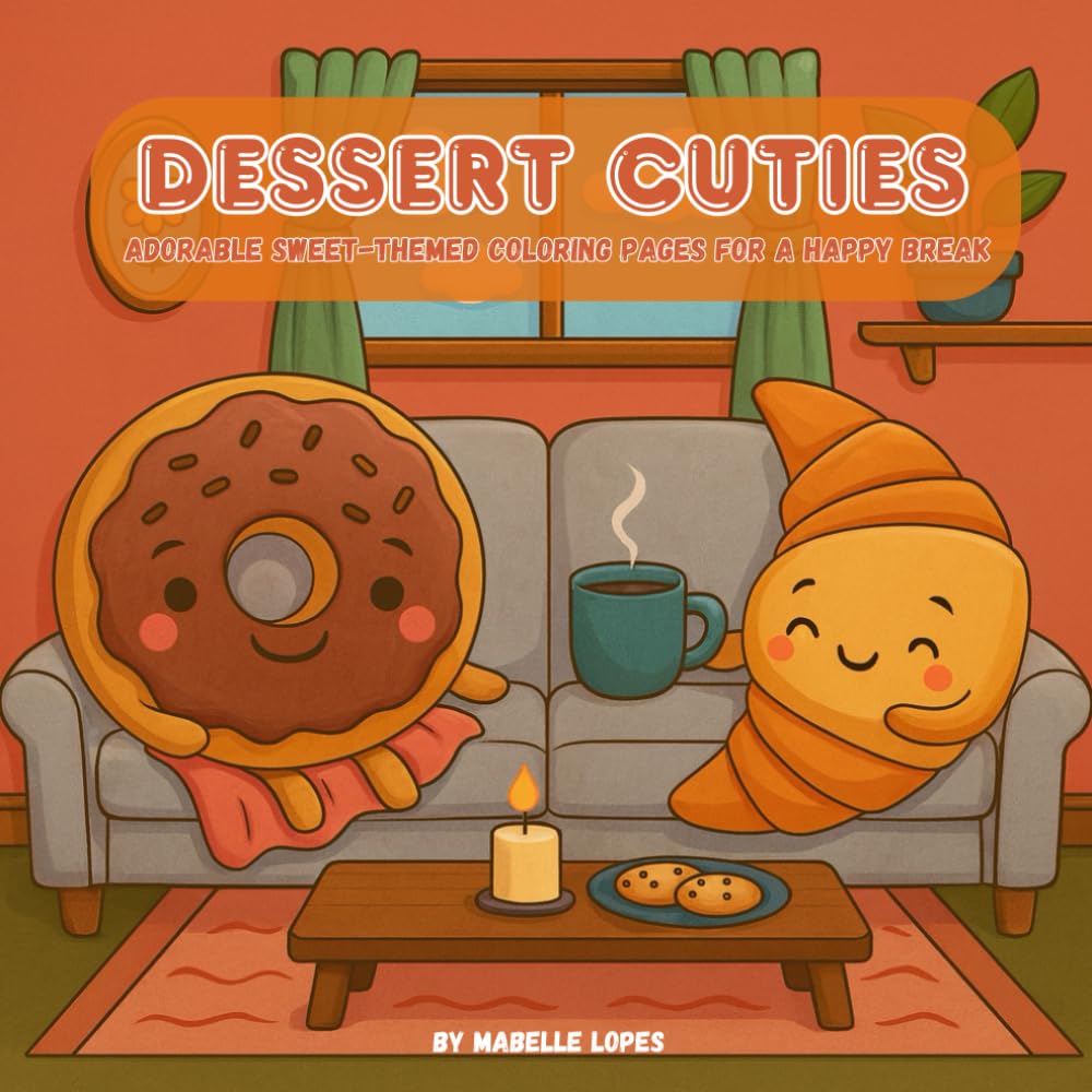 Dessert Cuties: Cute Sweet - Themed Coloring Pages for Kids Ages 4–8