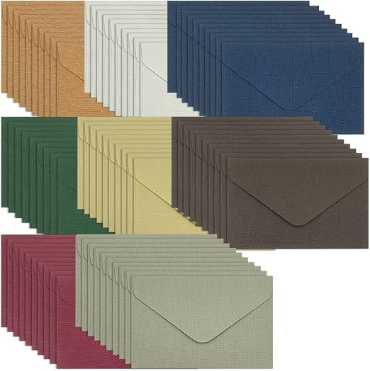 120 Mini Briefumschläge Bunt – 10,3x8 Cm, 15 Farben – Mit Aufklebern Für Geburtstag, Hochzeit, Party