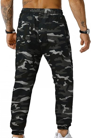 Drawstring Camo Workout Pants 