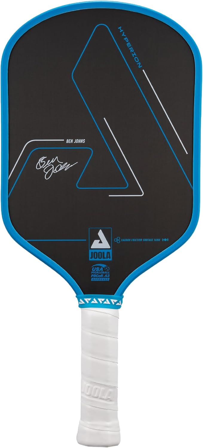 JOOLA Ben Johns Hyperion CFS Pickleball Paddle – Carbon Surface with High Grit & Spin, Elongated Handle, USAPA Approved Ben Johns Paddle