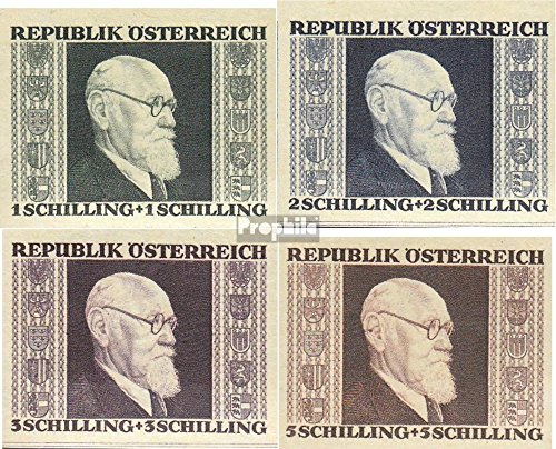 Sellos de Austria no dentados Prophila 772B-775B nuevos con goma original 1946 MNH