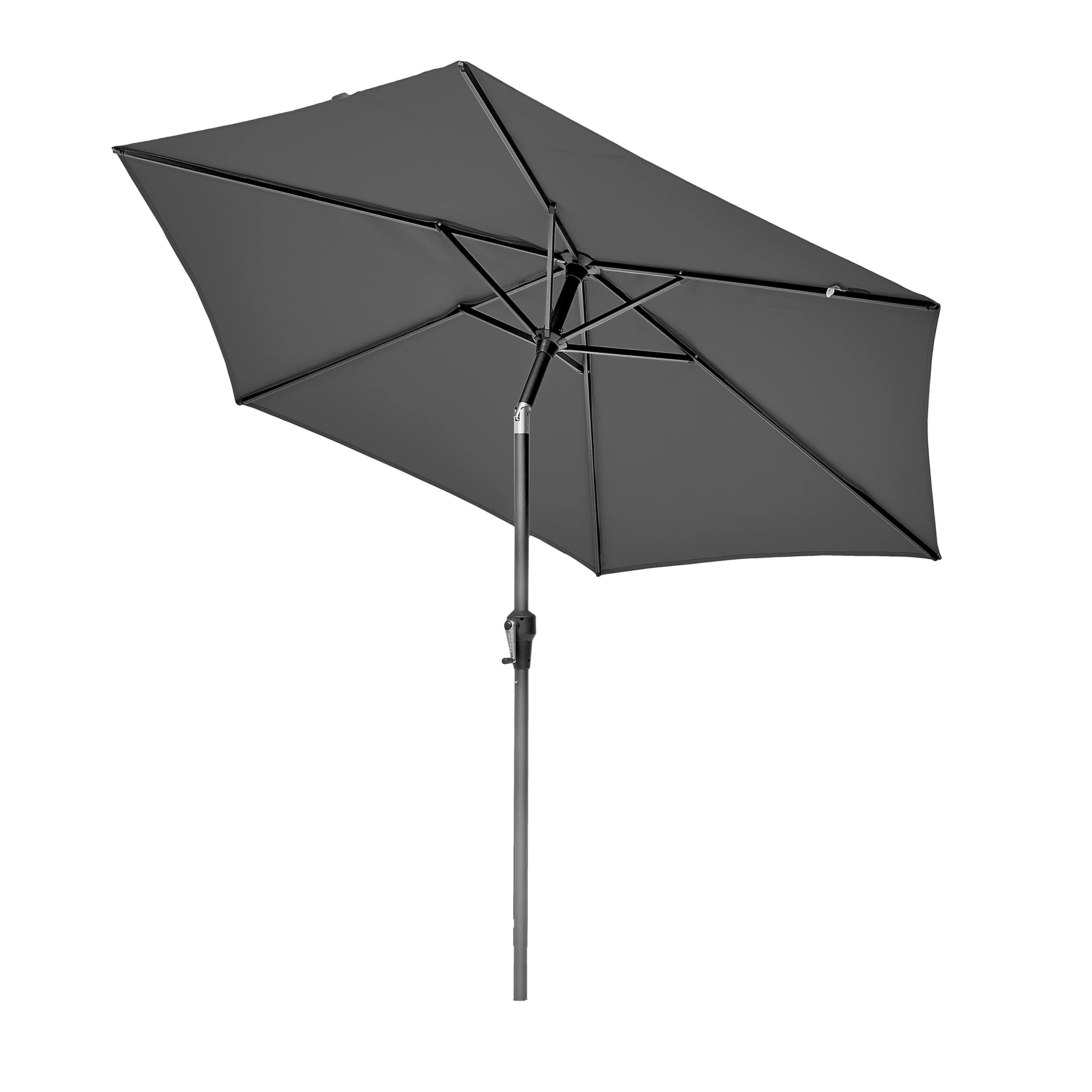 Pacific Lifestyle Anthracite 3.5M Dark Grey Parasol Outdoor | Patio Umbrella Garden Parasols | Canopy Outdoor Waterproof Garden Canopy | Sun Shades For Garden