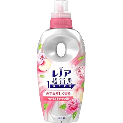レノア 超消臭1WEEK 柔軟剤 みずみずしく香るフローラル&ピーチの香り 本体 490mL
