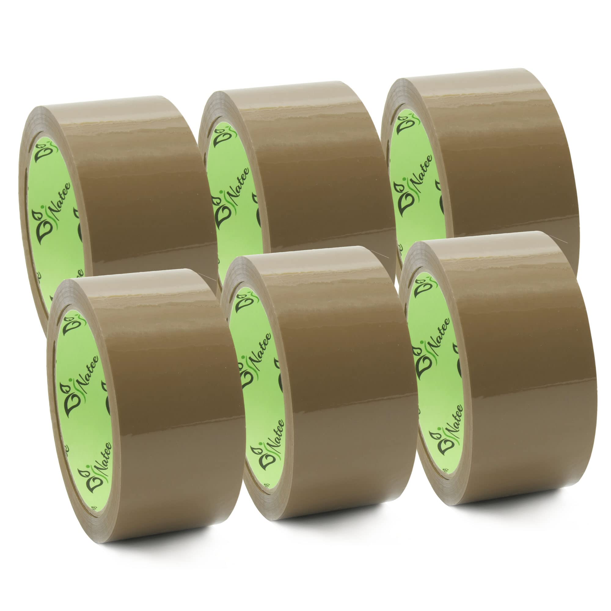 NATEE® Strong Low Noise Brown Packing Tape, Brown - Low Noise, Pack of 12 - Image 4