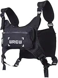 Mochila Peitoral Masculina Resistente à Água, Suporte de Telefone para Corrida, Colete de Corrida para Exercícios
