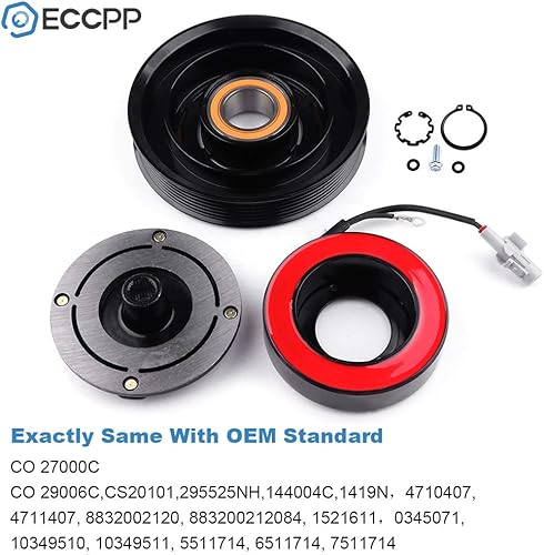 Miniatura 3 de ECCPP Embrague del compresor de CA 2005-2008 para T-oyota Matrix Corolla 1.8L CO 27000C