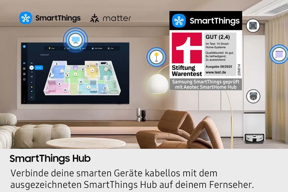 Samsung QLED 4K Q6FA 55 Zoll (138 cm) UHD Fernseher, Optimiert für Fussball, 100% Farbvolumen für satte Farben, Quantum HDR, 4K Upscaling, Kostenlos 900 Sender TV Plus, Samsung Vision AI Smart TV