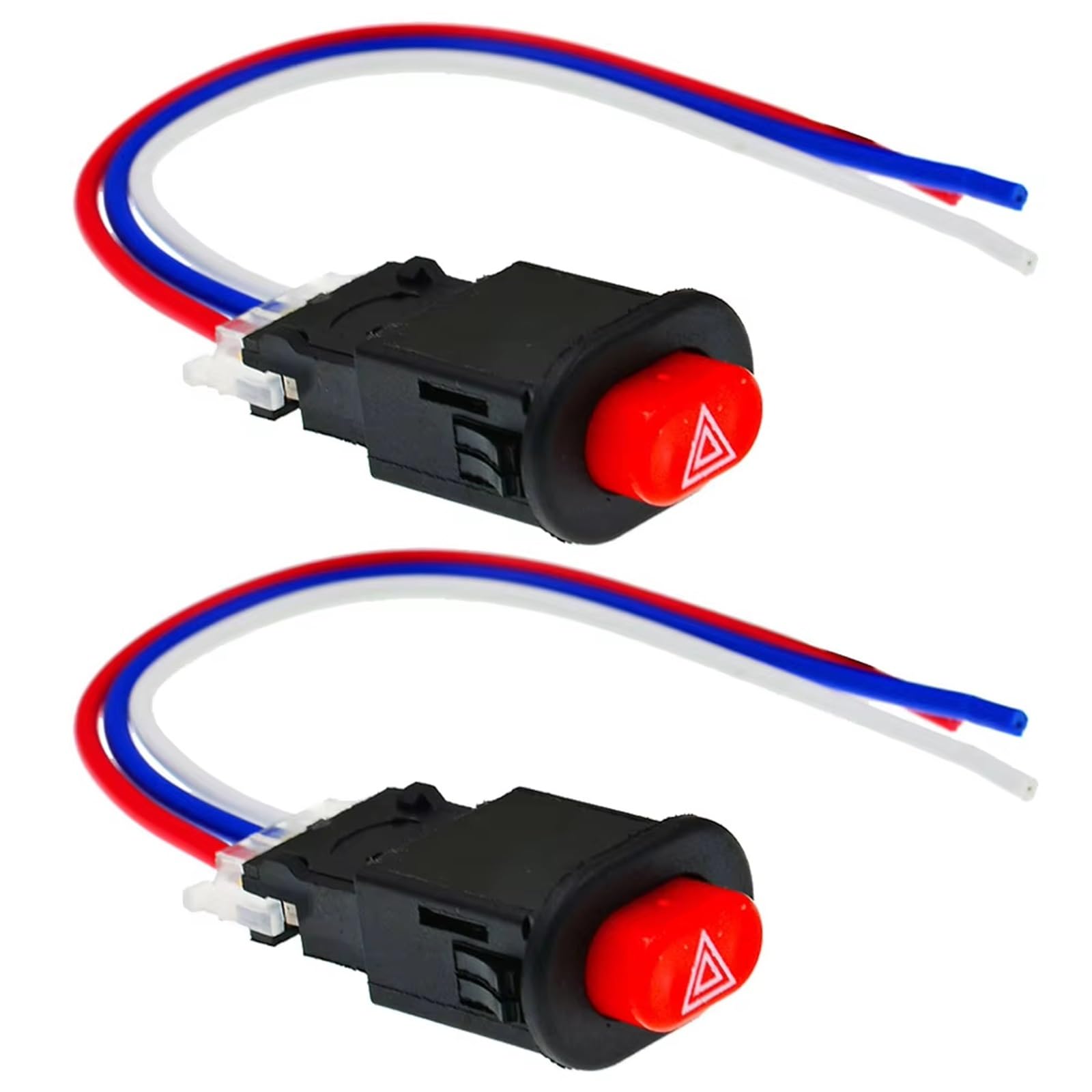 Moto bouton démarrage du moteur Lot De 2 Interrupteurs Doubles Pour Feux De Détresse Et Clignotants Pour Moto