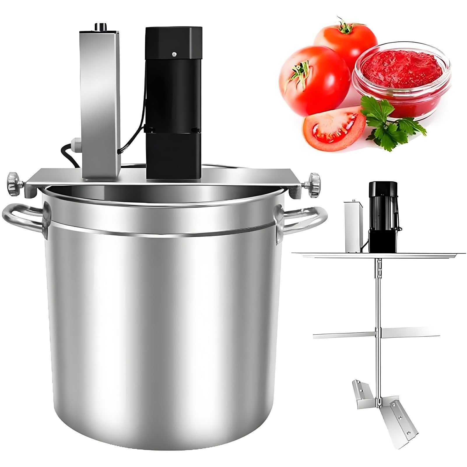 Agitatore Automatico per pentole, Miscelatore Automatico per Alimenti Professionale, 30L/40L/50L/60L a Scelta, con Funzione Timer, per Salse, marmellate, sughi di Carne, Salse piccanti. 30L