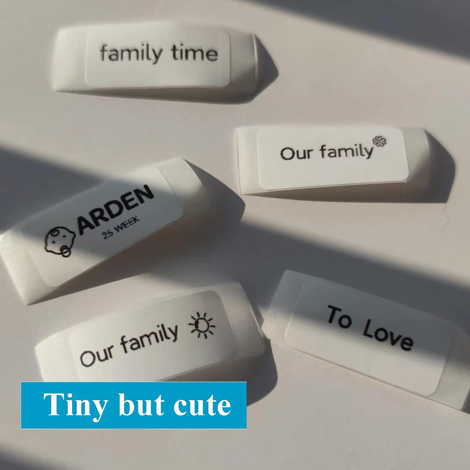 D30 Labels 1150 PCS Label Tape Compatible with Phomemo D30 Label Maker, 12x30 mm, Waterproof Adhesive Labeling Tape Print Paper, 5 Rolls - Image 3