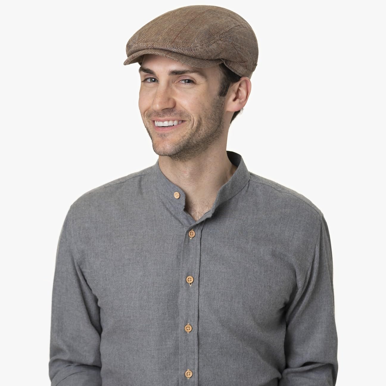 Stetson Pascoli Driver Flat Cap Men Anthracite 7 1/2