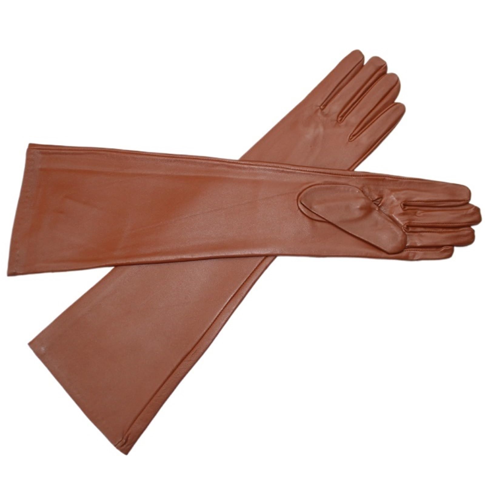 Guantes largos for mujer Color sólido Versátil Forro de terciopelo cálido cuero invierno para fiestas, banquetes