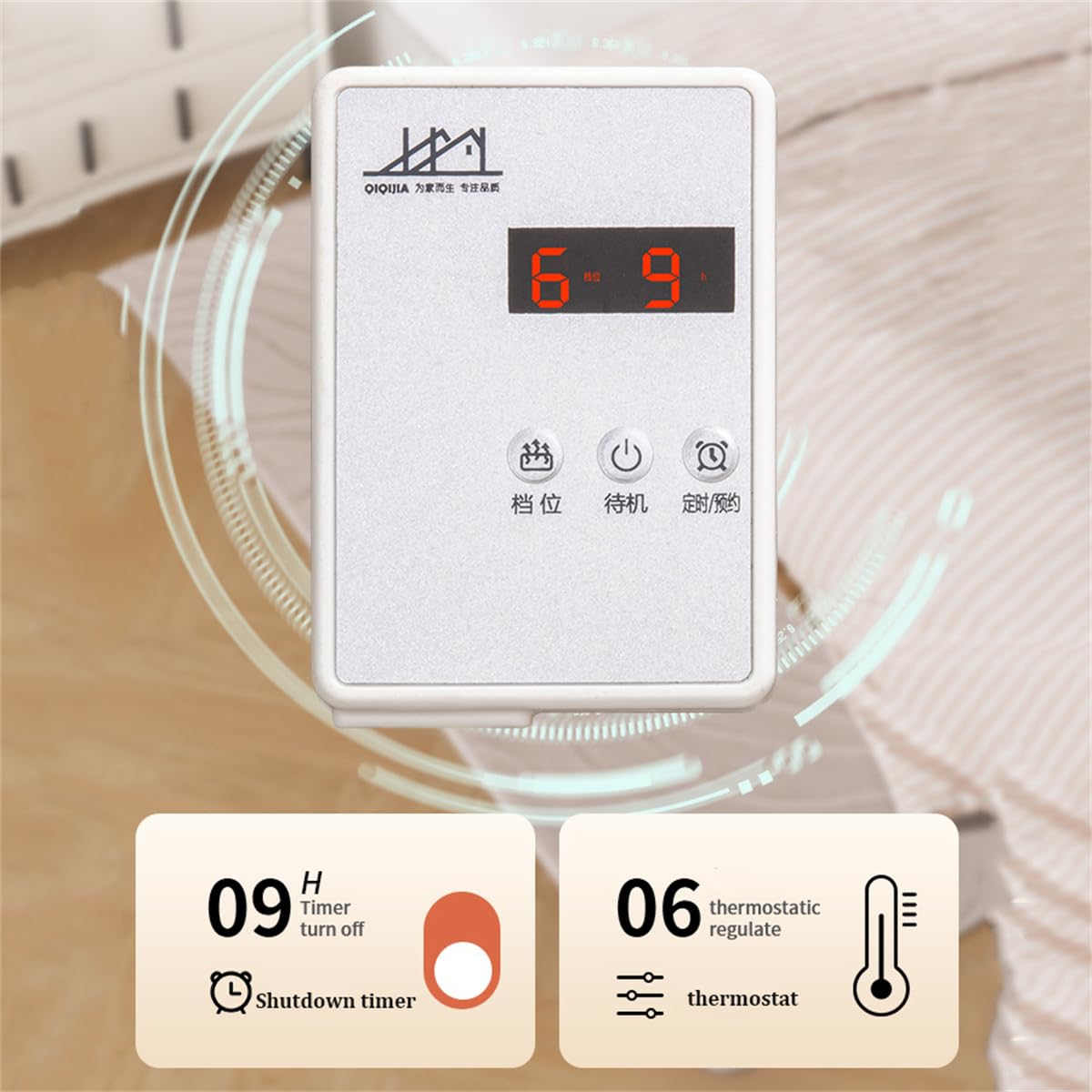 Concept Hausgeräte DV7430 Tappetino Riscaldante Elettrico, 150 X 80 Cm 6 Livelli Di Temperatura Protezione Da Surriscaldamento Spegnimento Automatico 100 W Poliestere 2133165240