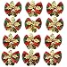 12pcs Grid Christmas Mini Cute Bow Tree Hanging Decoration Xmas Bowknot Ornament 5CM