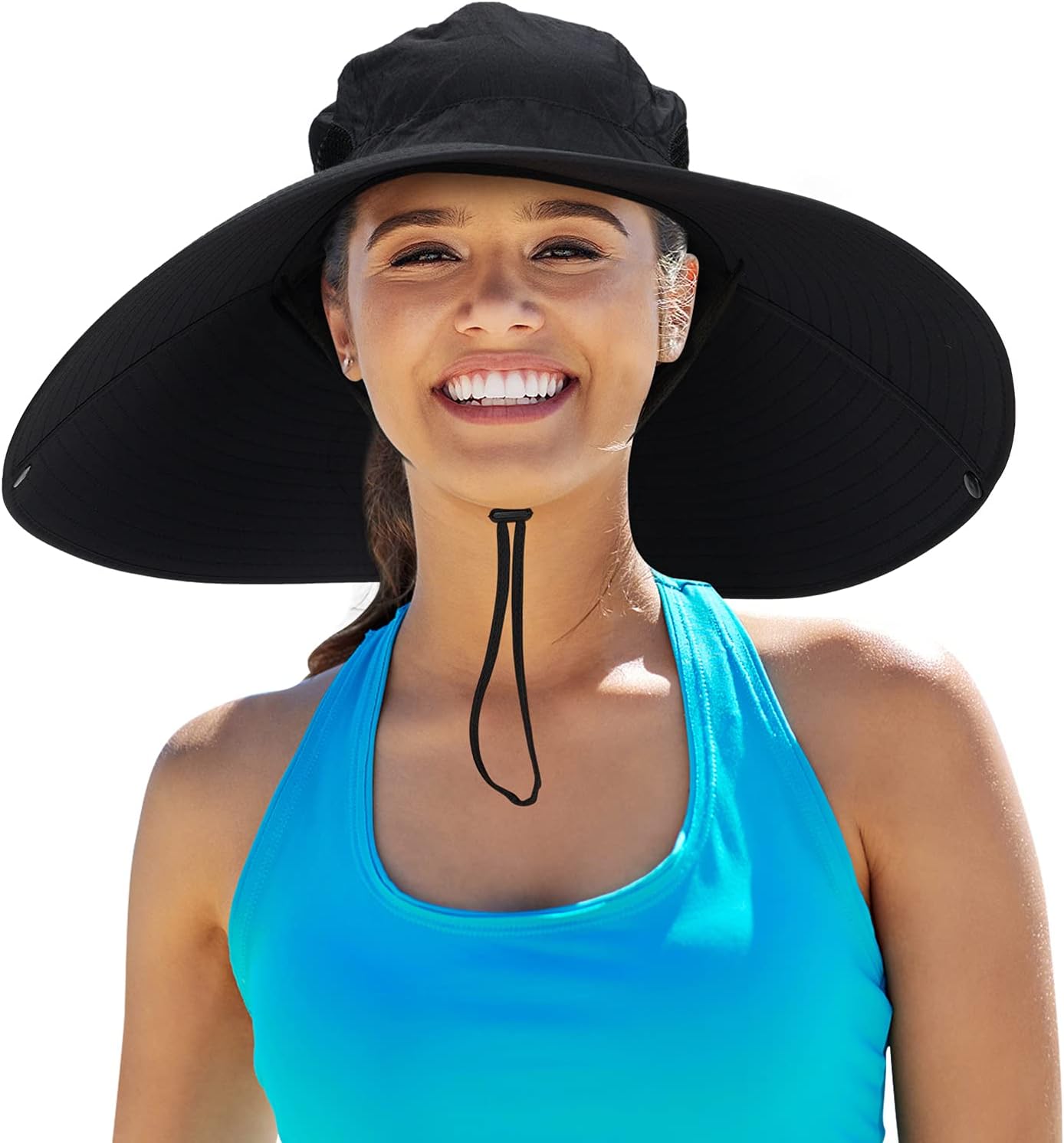 Women Super Wide Brim Sun Hat UPF50+ Waterproof Bucket Hat for Fishing, Hiking, Camping