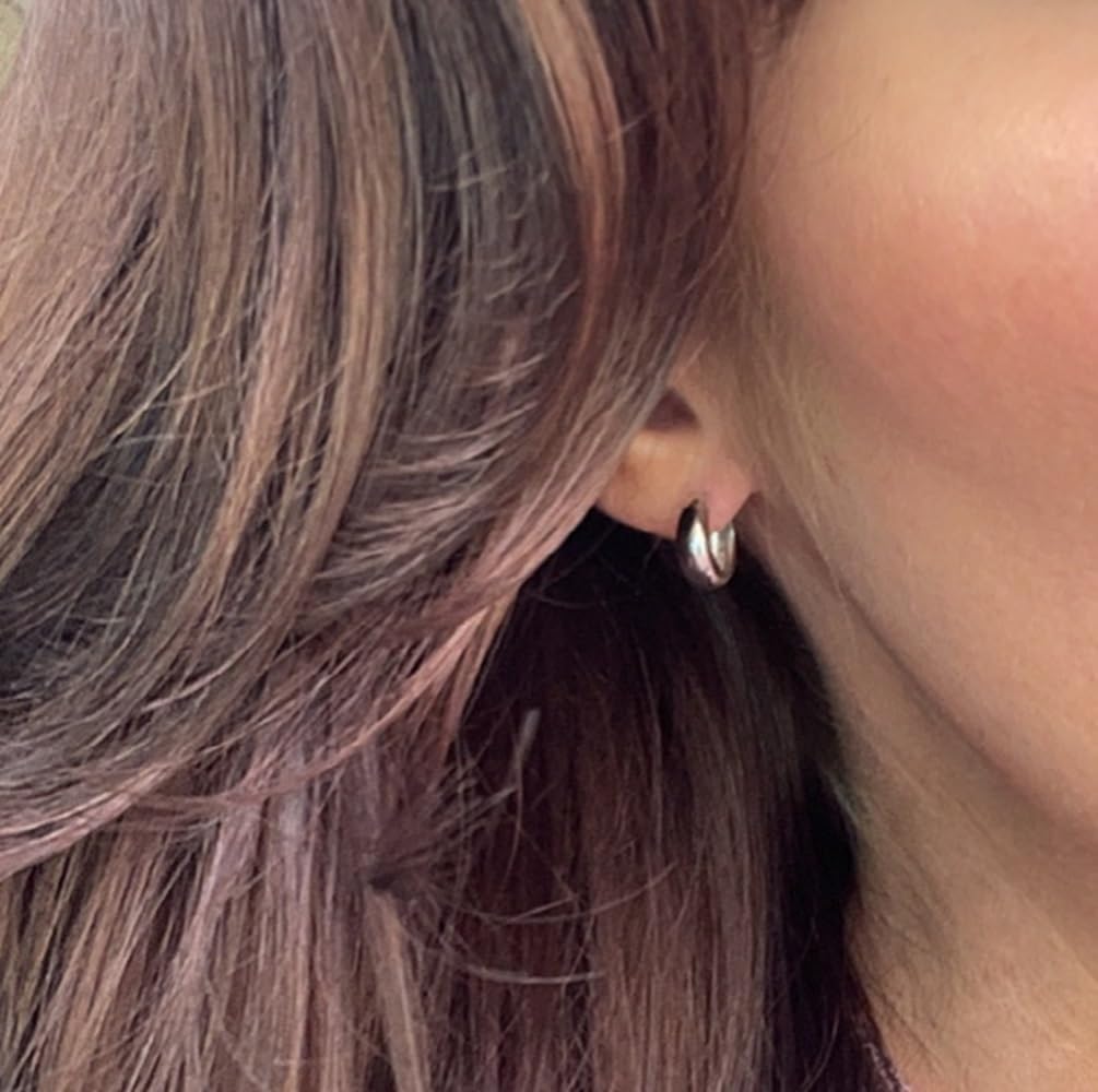 Sterling Silver Small Dainty Hoop Huggie Earrings Jewelry - Gift for Women- Silver Hoop Earrings- 925 Sterling Silver Earrings- Nickel Free, Hypoallergenic, Waterproof