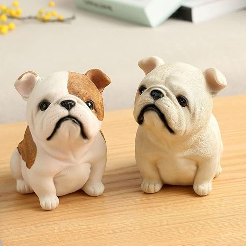 Miniatura 5 de Bulldog Sculpture Decor, Garden Statue Outdoor Figurine, Realistic Lifelike Resin English British Bulldog Crafts Collectibles, Dog Lover Gift, Patio