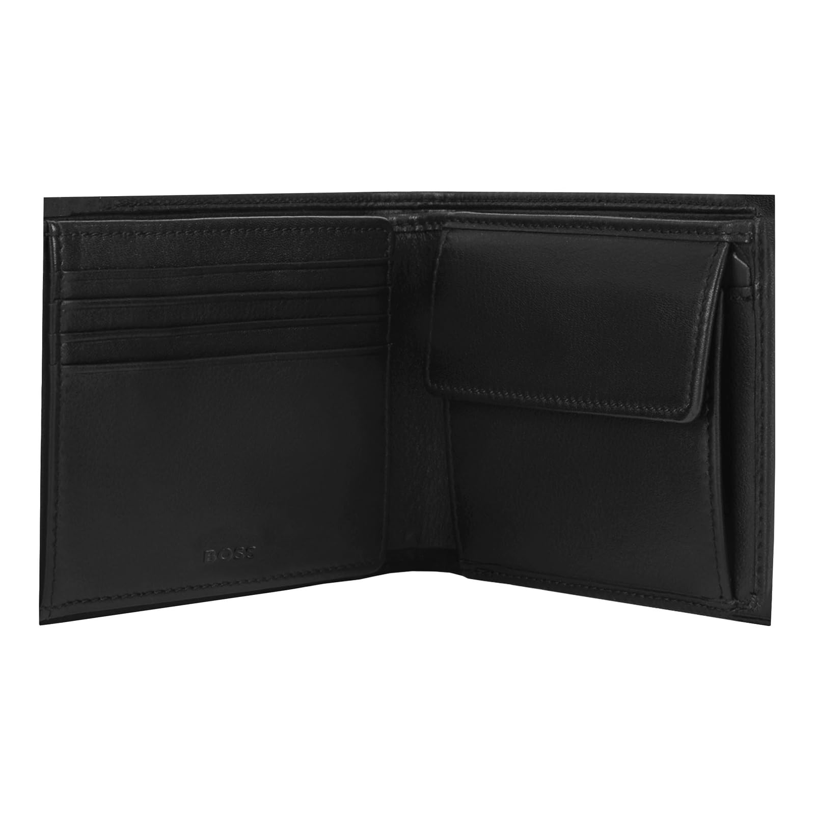 BOSS Randy 4 CC Coin Wallet Black