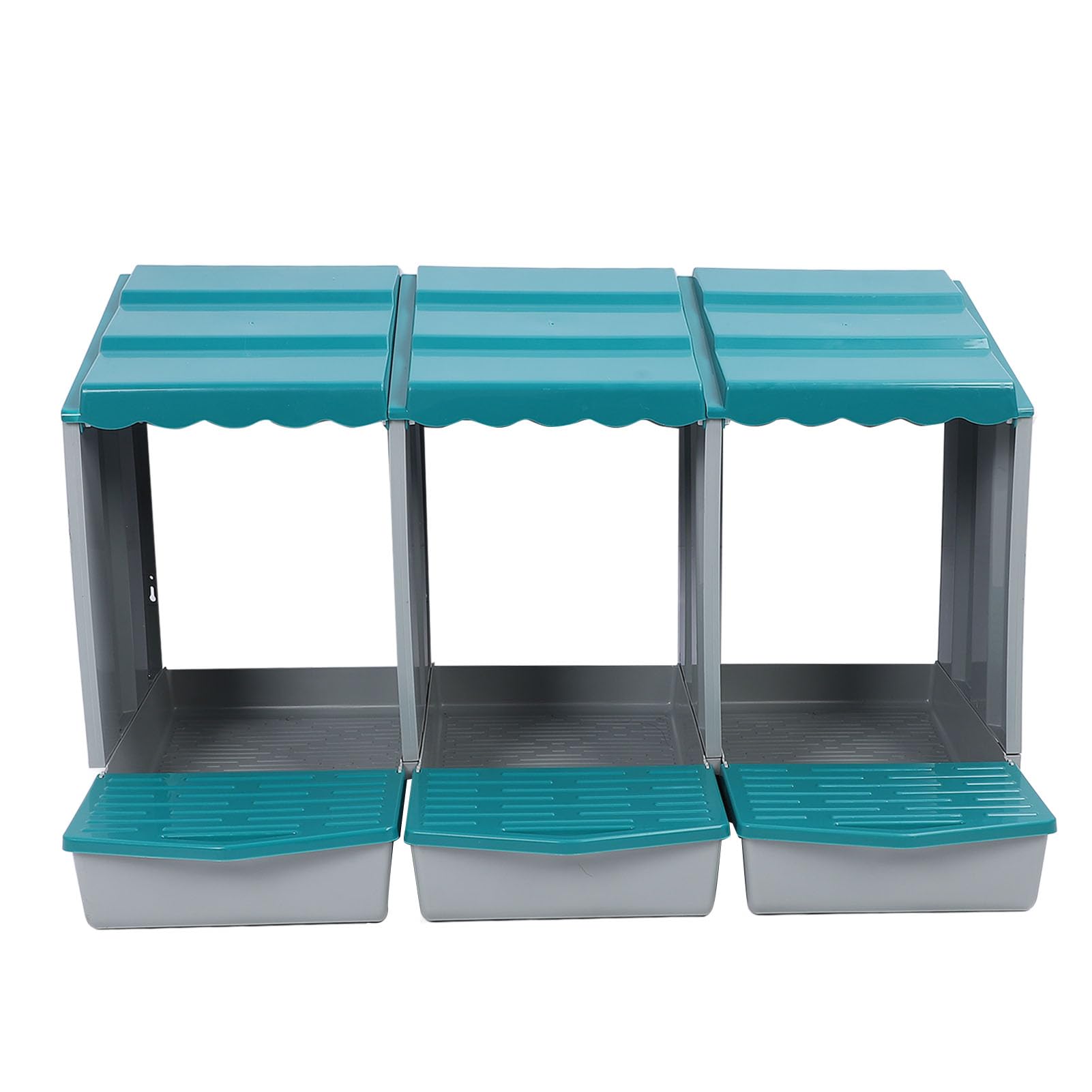 Caja Nido para Gallinas y Patos de 2 Compartimentos, Material PP Resistente, Fácil de Limpiar y Montar, Diseño Espacioso y Cómodo para Aves de Corral, Color