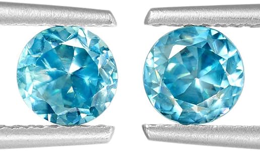 Amazon | 【鑑別付】天然ブルージルコン 2.316ct ペア ルース 原石