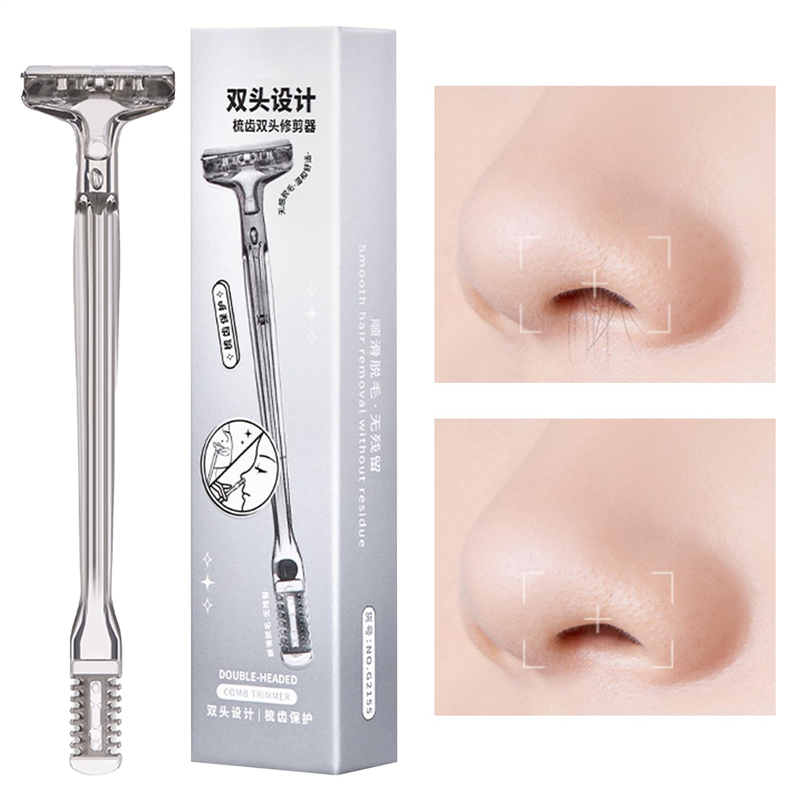 Tondeuse à Poils de Nez pour les Femmes | كُتل ألوان,Épilateur à Double Tête pour Poils du Nez | للارتداء اليومي