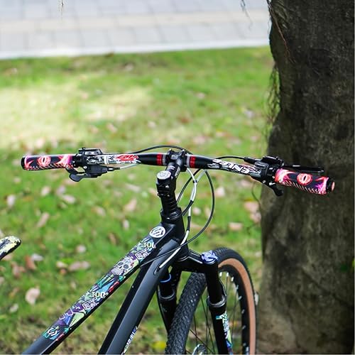 Vista 6 de Chooee Agarres ergonómicos para bicicleta de montaña, agarres de silicona para manillar de bicicleta MTB/BMX. Rojo (Eye-Red)