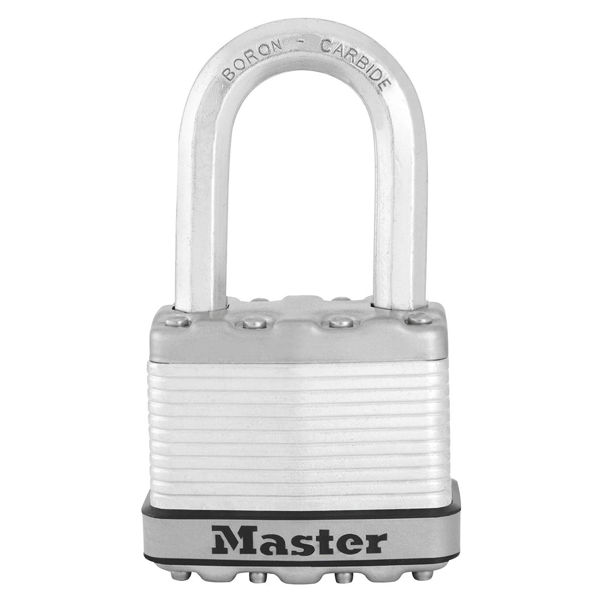 Master LockHeavy Duty Padlock [Key] [Laminated Steel] [Weatherproof] [Medium Shackle] M5EURDLH - Best Used for Storage Units, Sheds, Garages, Fences