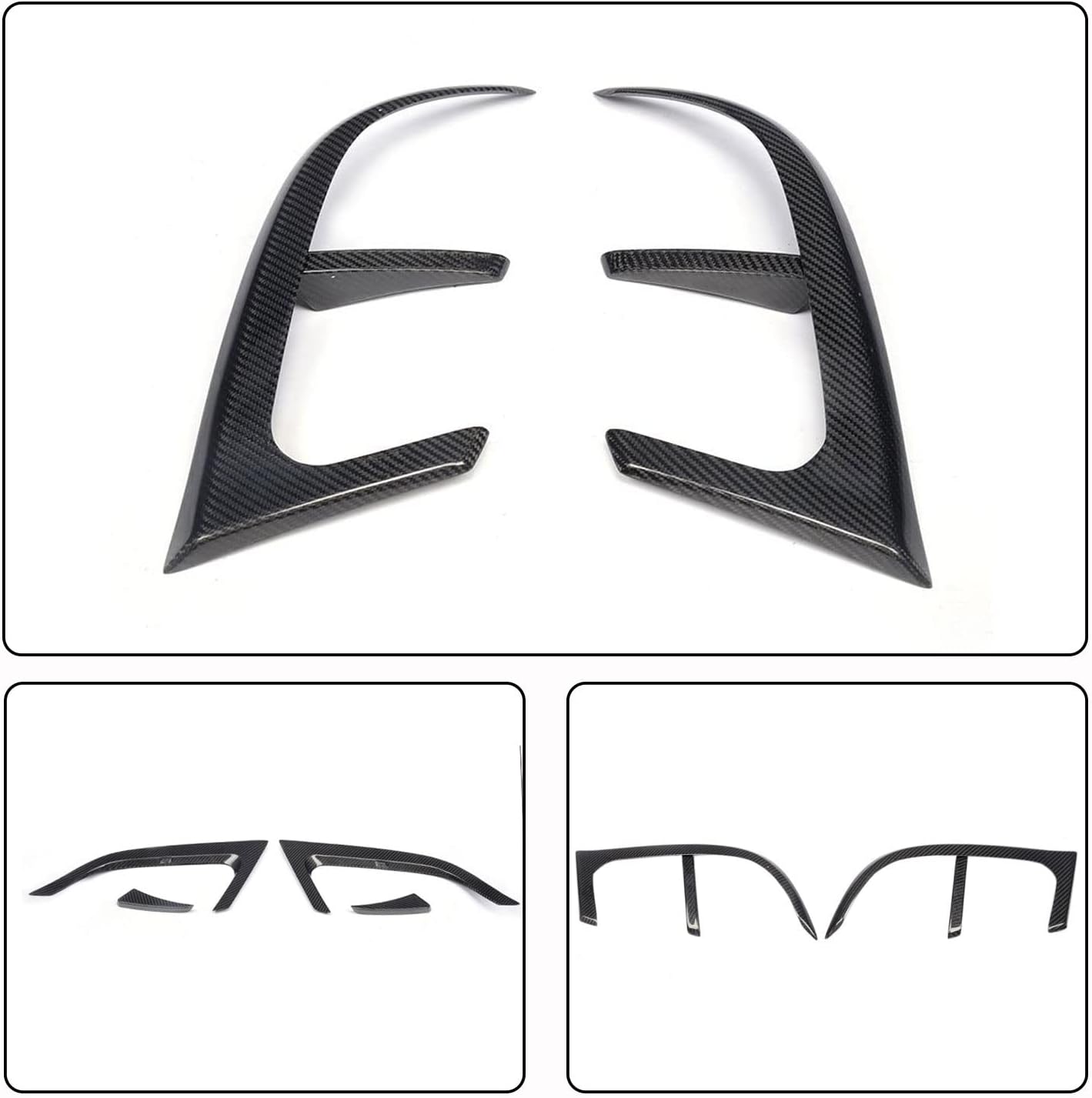 Carbon Fiber Rear Bumper Vent for Mercedes Benz CLA Class W117 2013-2015 C117 CLA180 CLA200 CLA250 Sport CLA45 AMG Sedan Pre-Facelift Customized Air Fender Scoop Spoiler Cover Trims