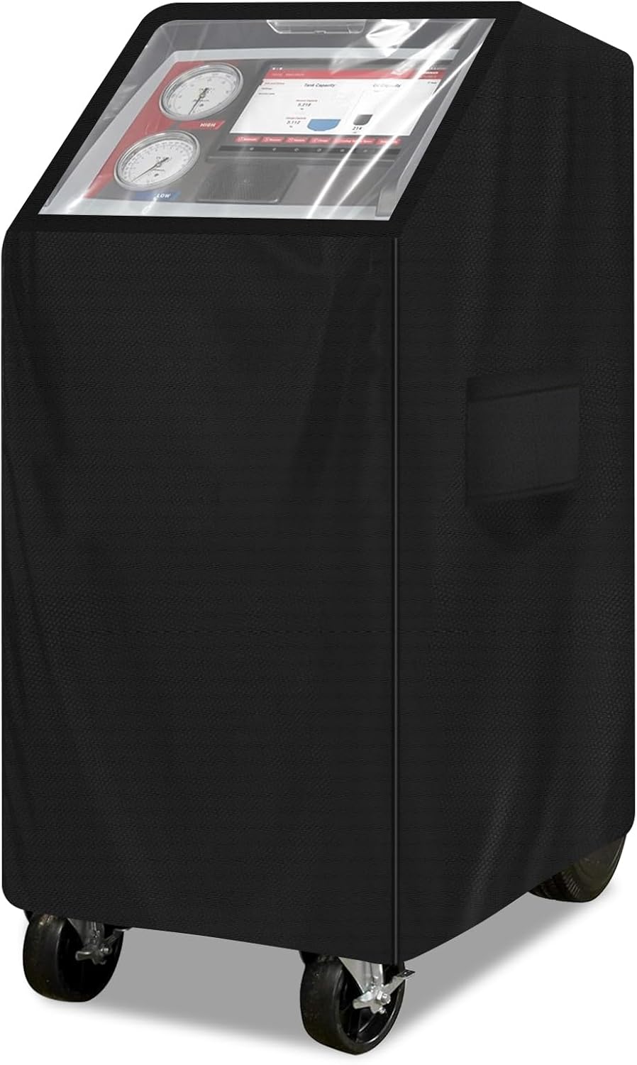 Refrigerant Recovery Machine Cover, 600D Heavy duty A/C RRR Machine Cover Compatible with AC1234-6,34788NI,34788NI-H,34988NI Machine Model (Black)