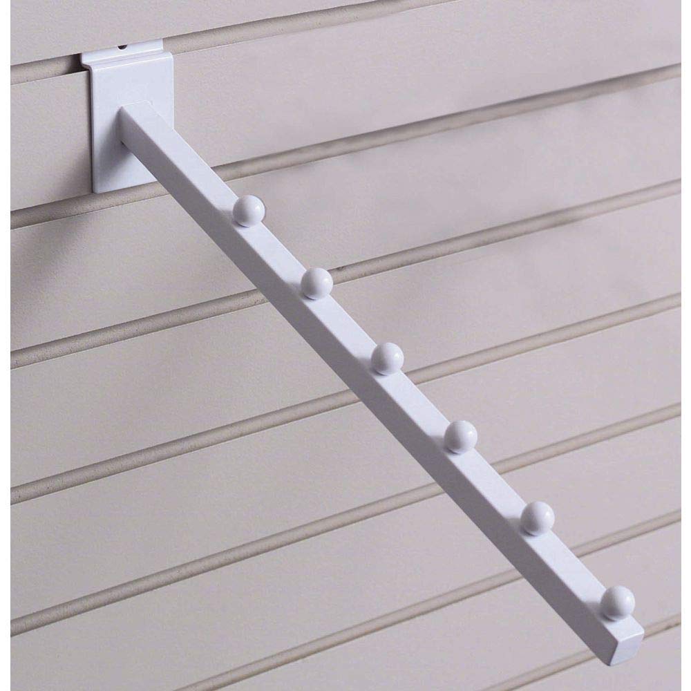 White 6-Ball Slatwall Waterfall Slanted, 17479