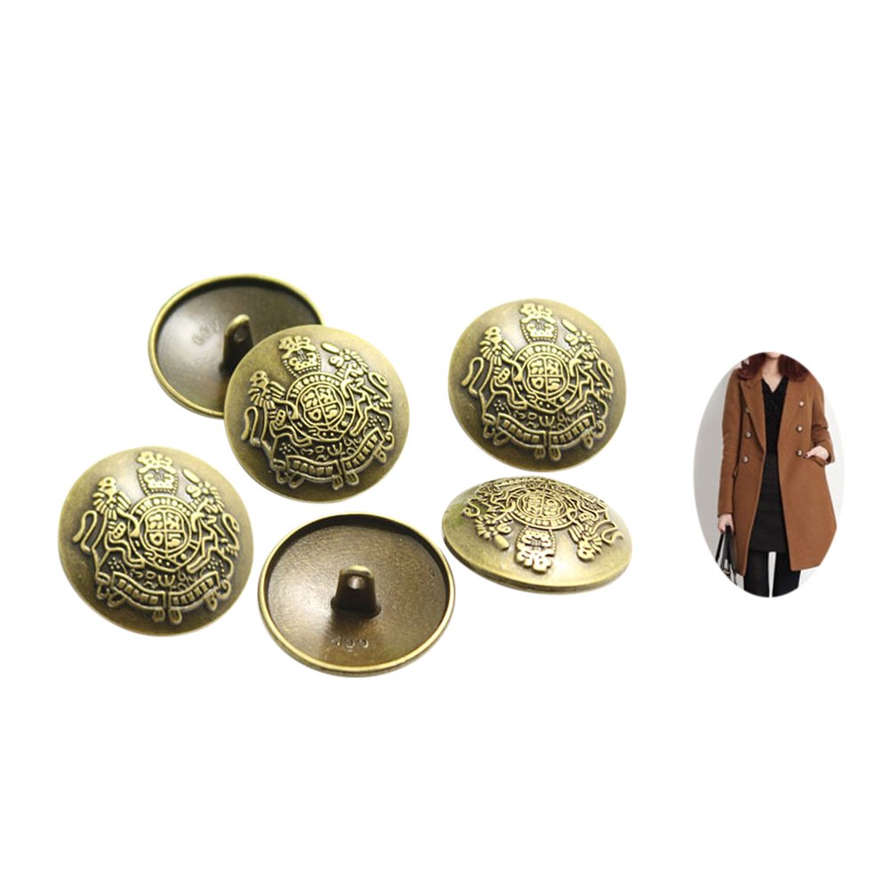 Lot De 5 Boutons De Livrée Bombés Argentés à Couronne De Comte / Comtale