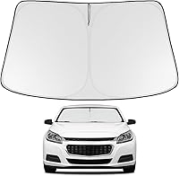 Vista 242 de Proadsy 2025 - Parasol para parabrisas actualizado con ajuste personalizado para Nissan Rogue 2014-2020, protector plegable de 4 capas