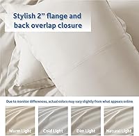 Vista 8 de Nestl Funda de edredón de color blanco roto tamaño King: juego de funda de edredón King suave de doble cepillado, 3 piezas, con cierre de botón, 1